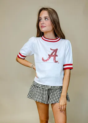 Alabama Varsity Short Sleeve Sweater