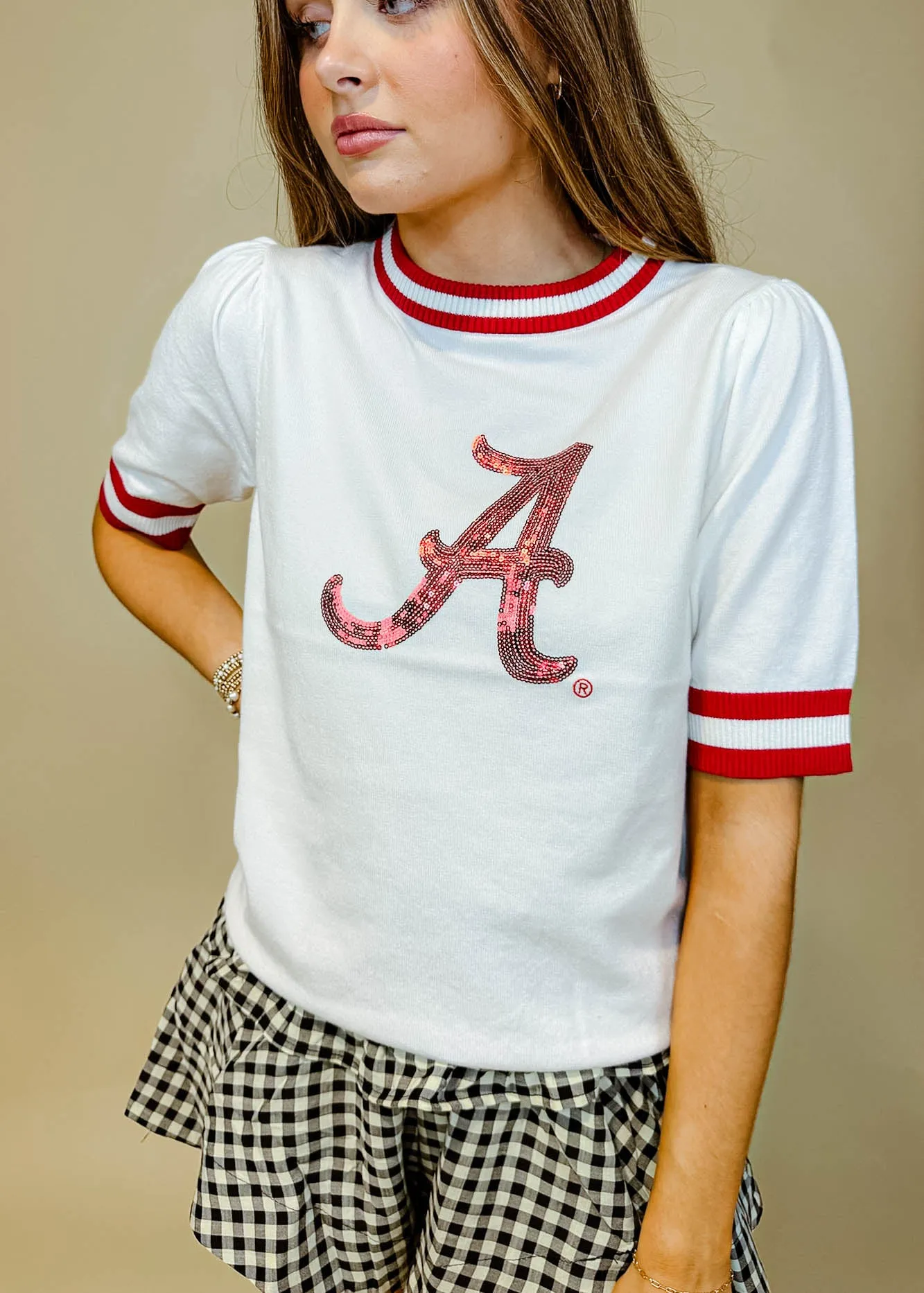 Alabama Varsity Short Sleeve Sweater