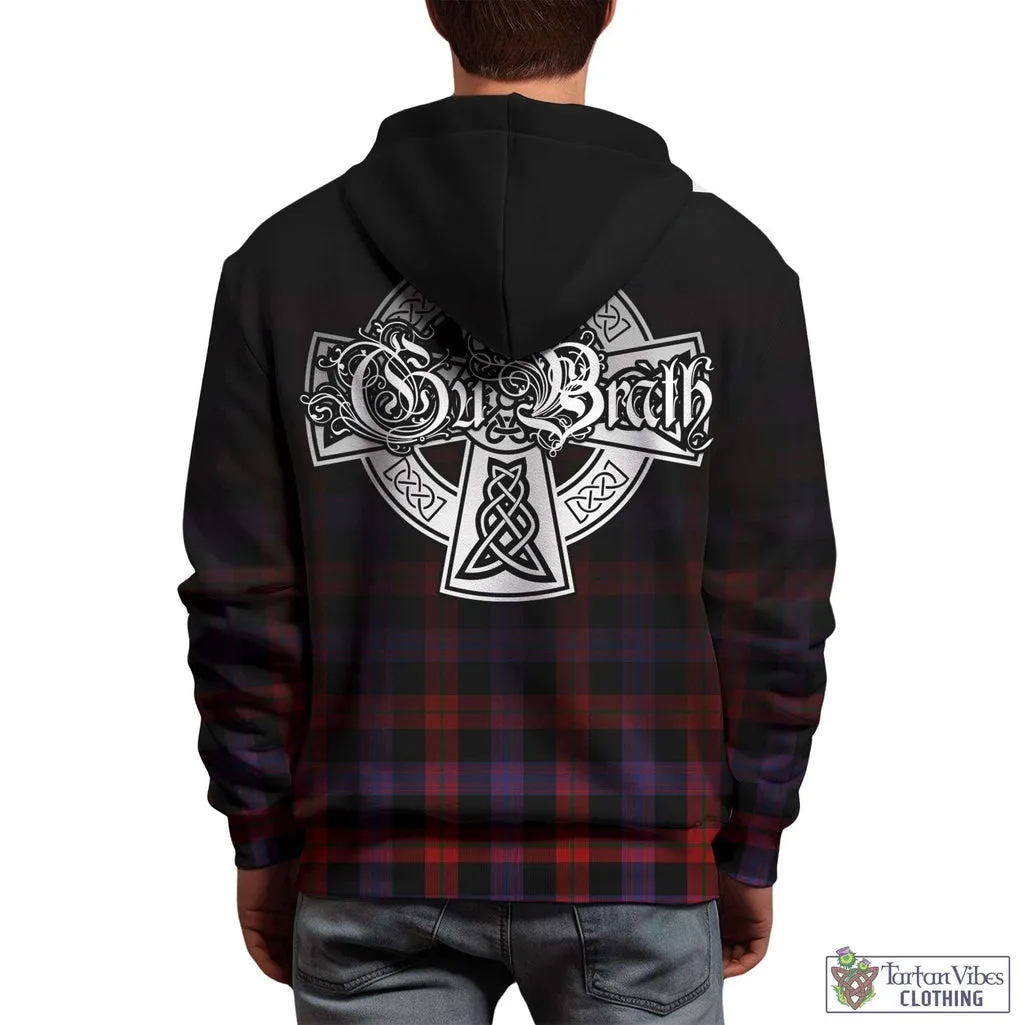 Broun Modern Tartan Hoodie Featuring Alba Gu Brath Family Crest Celtic Inspired