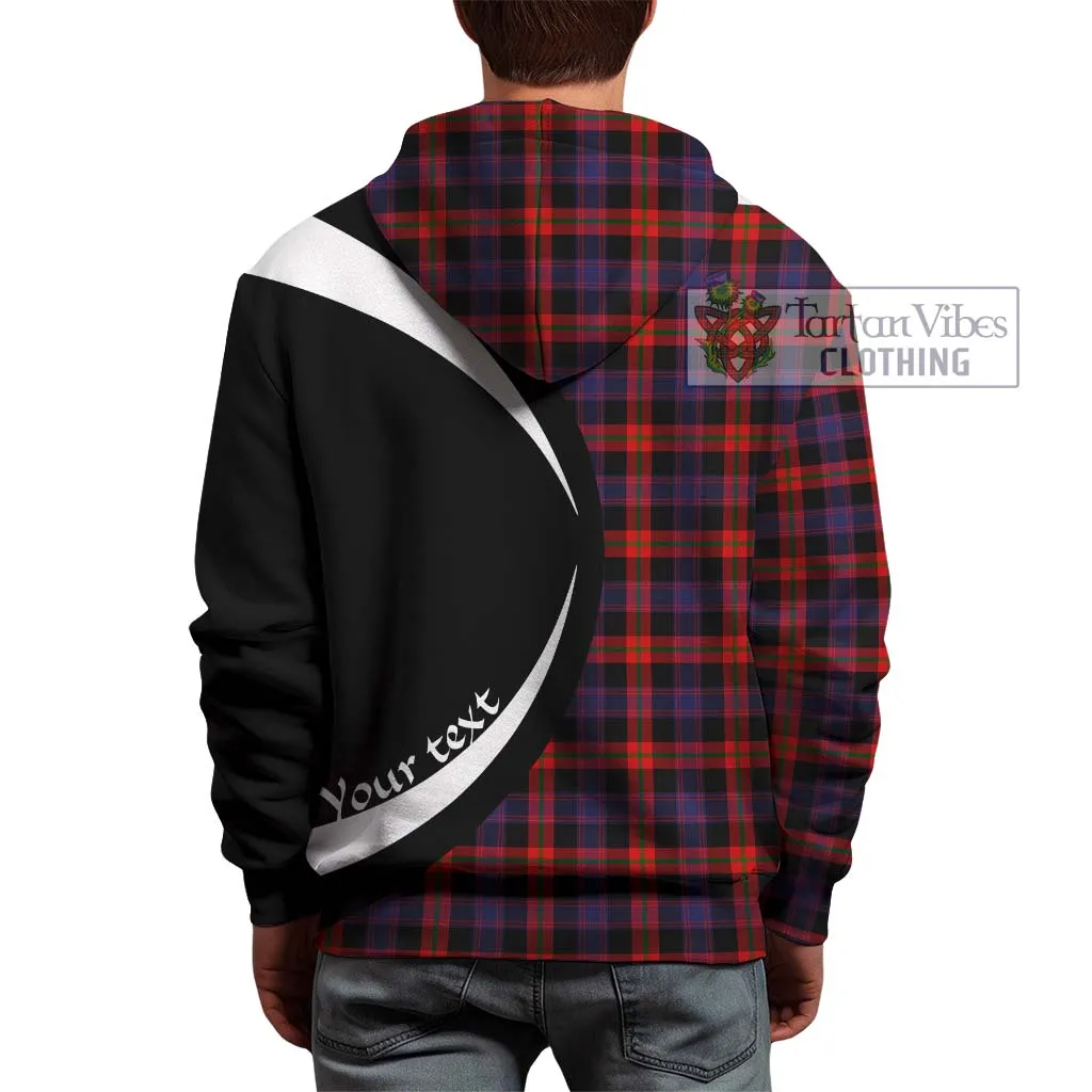 Brown (Broun) Tartan Hoodie with Family Crest Circle Style