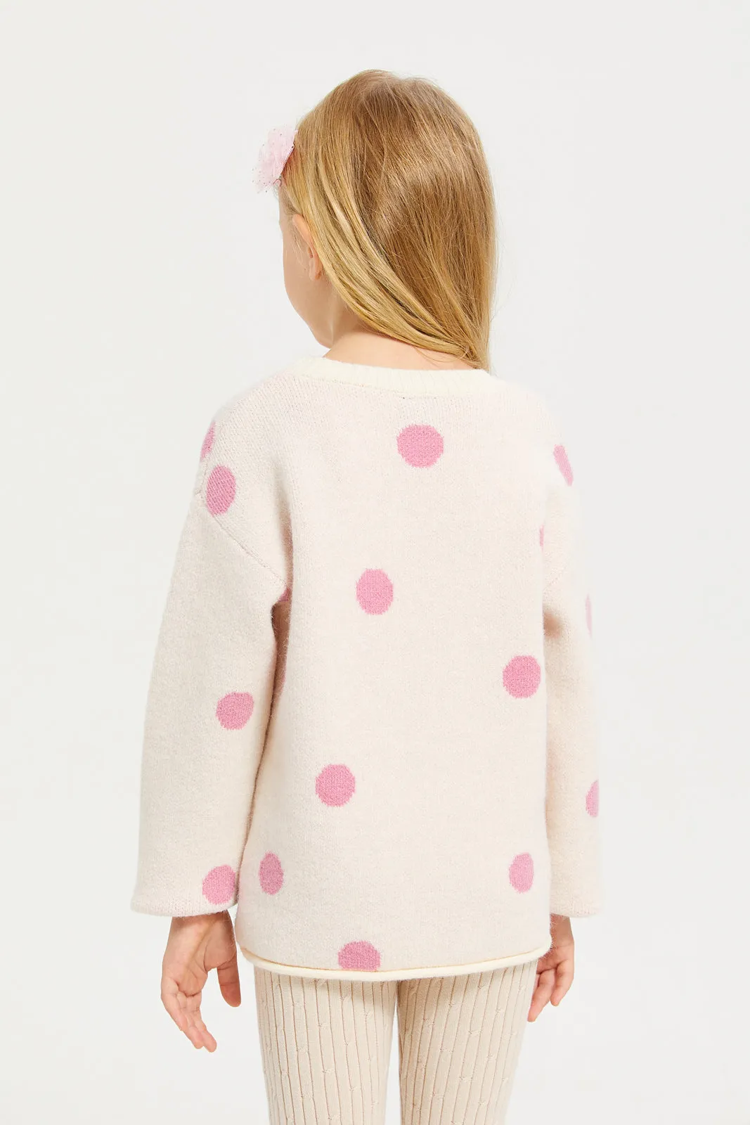 Girls Pink Minnie Mouse Embellished Pullover
