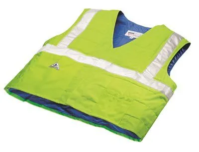 Hyperkewl Evaporative Cooling Vest (Traffic Safety Ansi Class Ii-Compliant) Hi-Viz Lime Small To Medium 10 Per Case