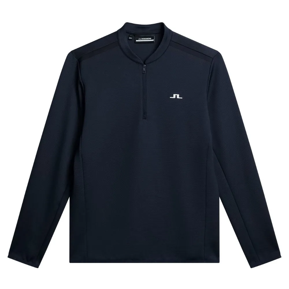 J.Lindeberg Tech Bridge Golf Mid Layer Pullover Top GMJS10332 Navy