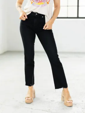 Just Black Washed Black Vintage Crop Flare