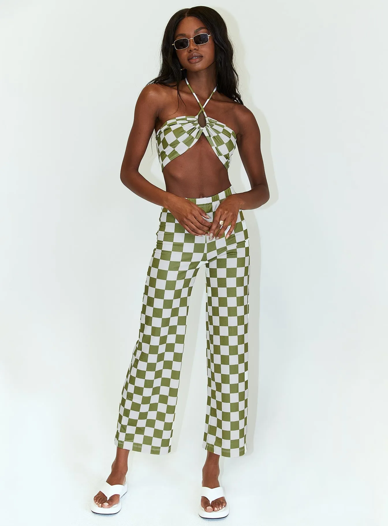 Latiana Set Green Checkerboard