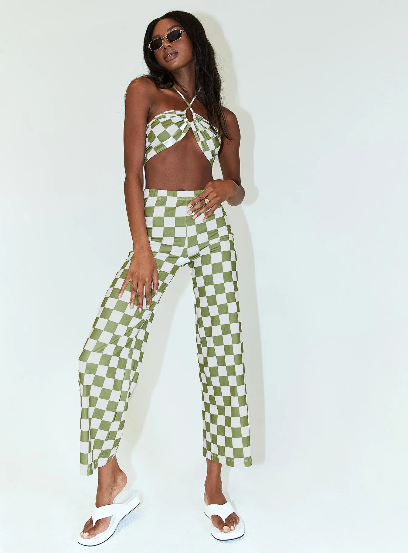 Latiana Set Green Checkerboard