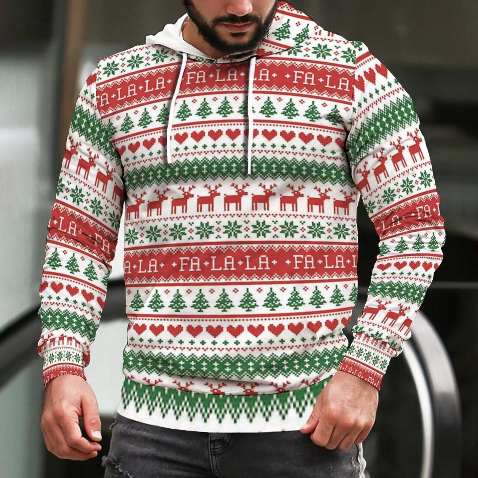 Men's Christmas Casual Printed  Pullover