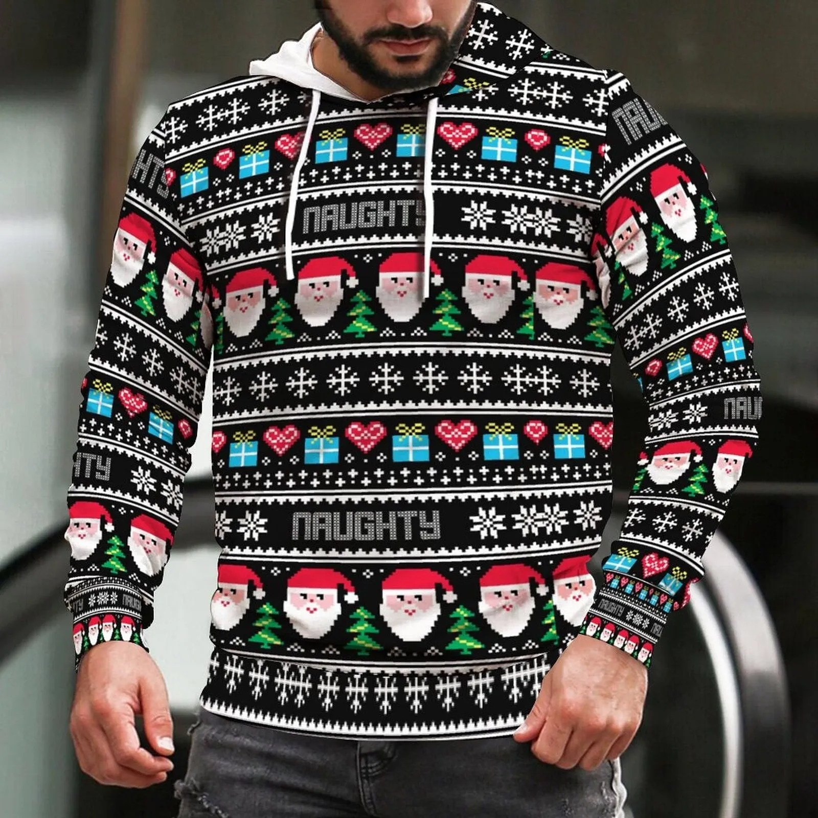 Men's Christmas Casual Printed  Pullover
