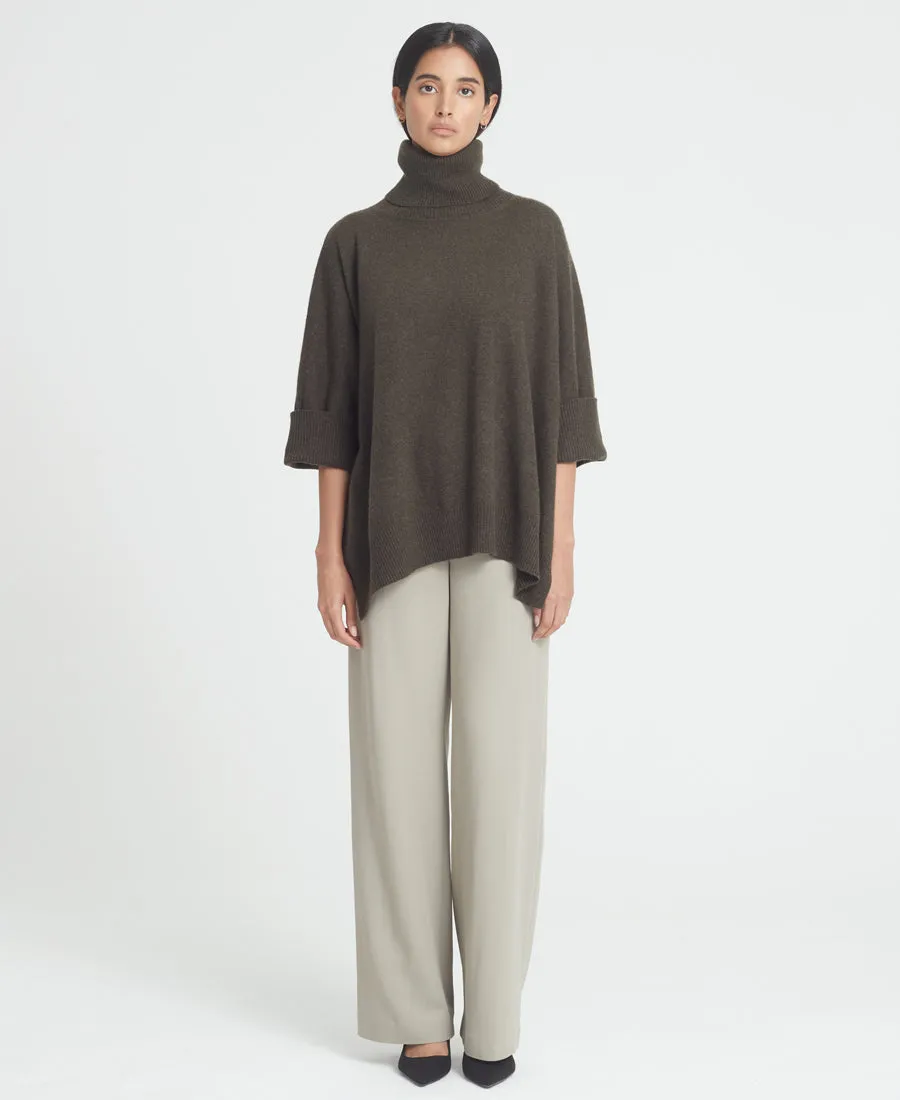 Roll-Neck Poncho