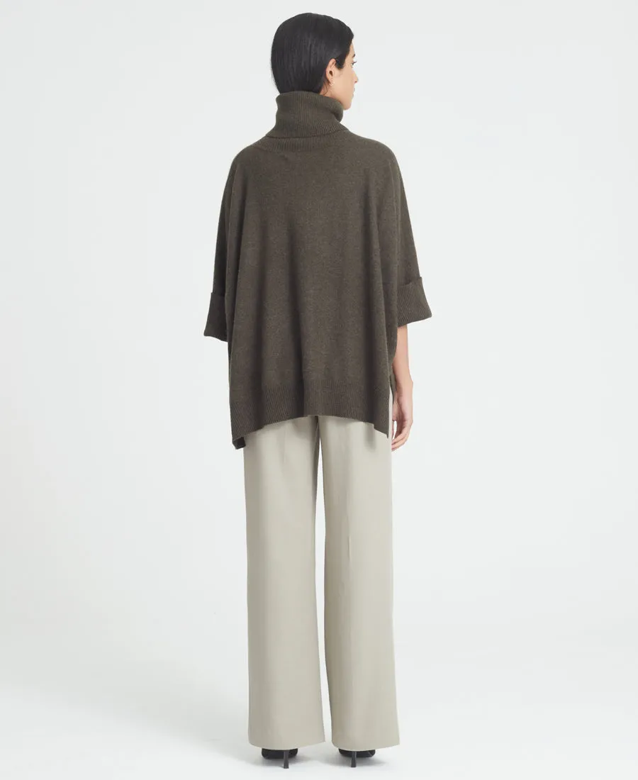 Roll-Neck Poncho