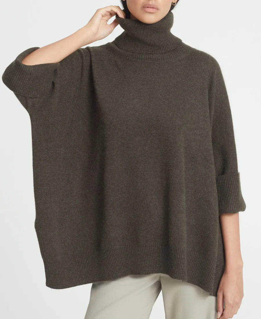 Roll-Neck Poncho