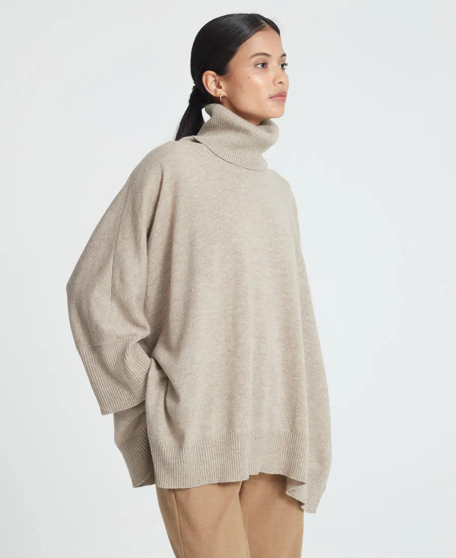 Roll-Neck Poncho