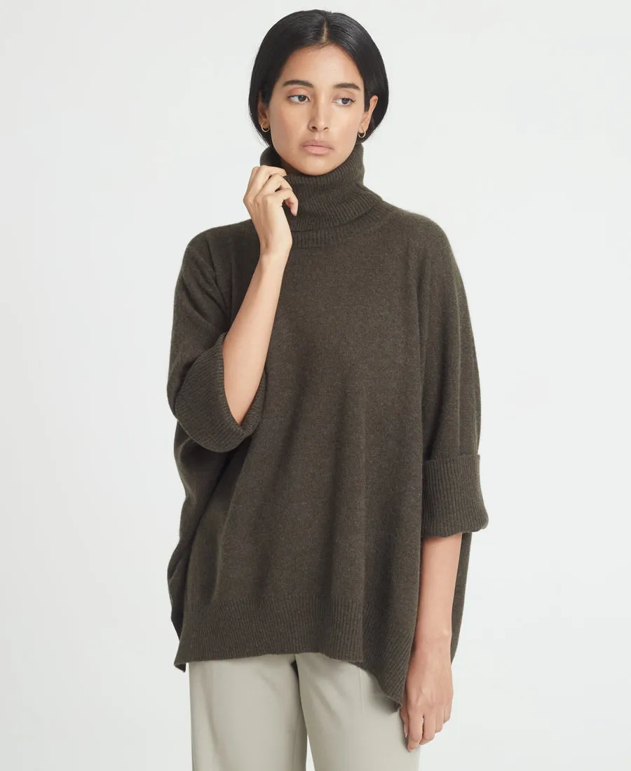 Roll-Neck Poncho