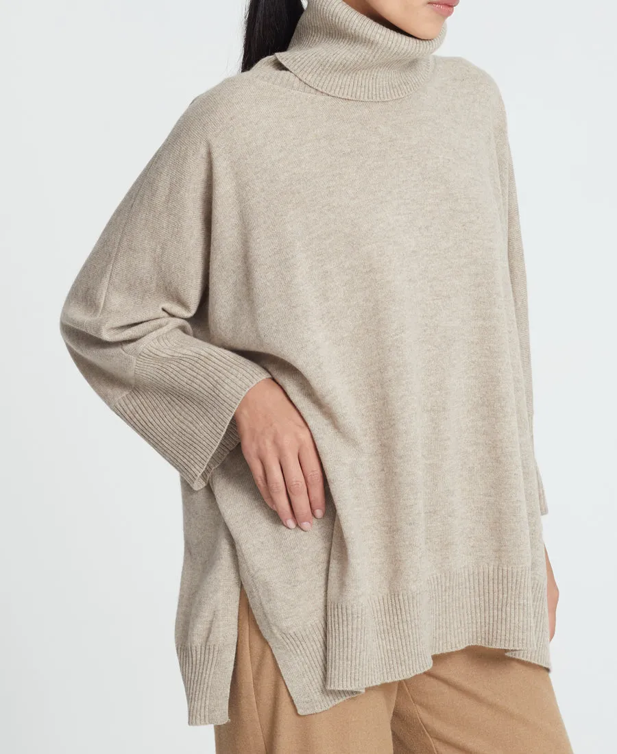 Roll-Neck Poncho