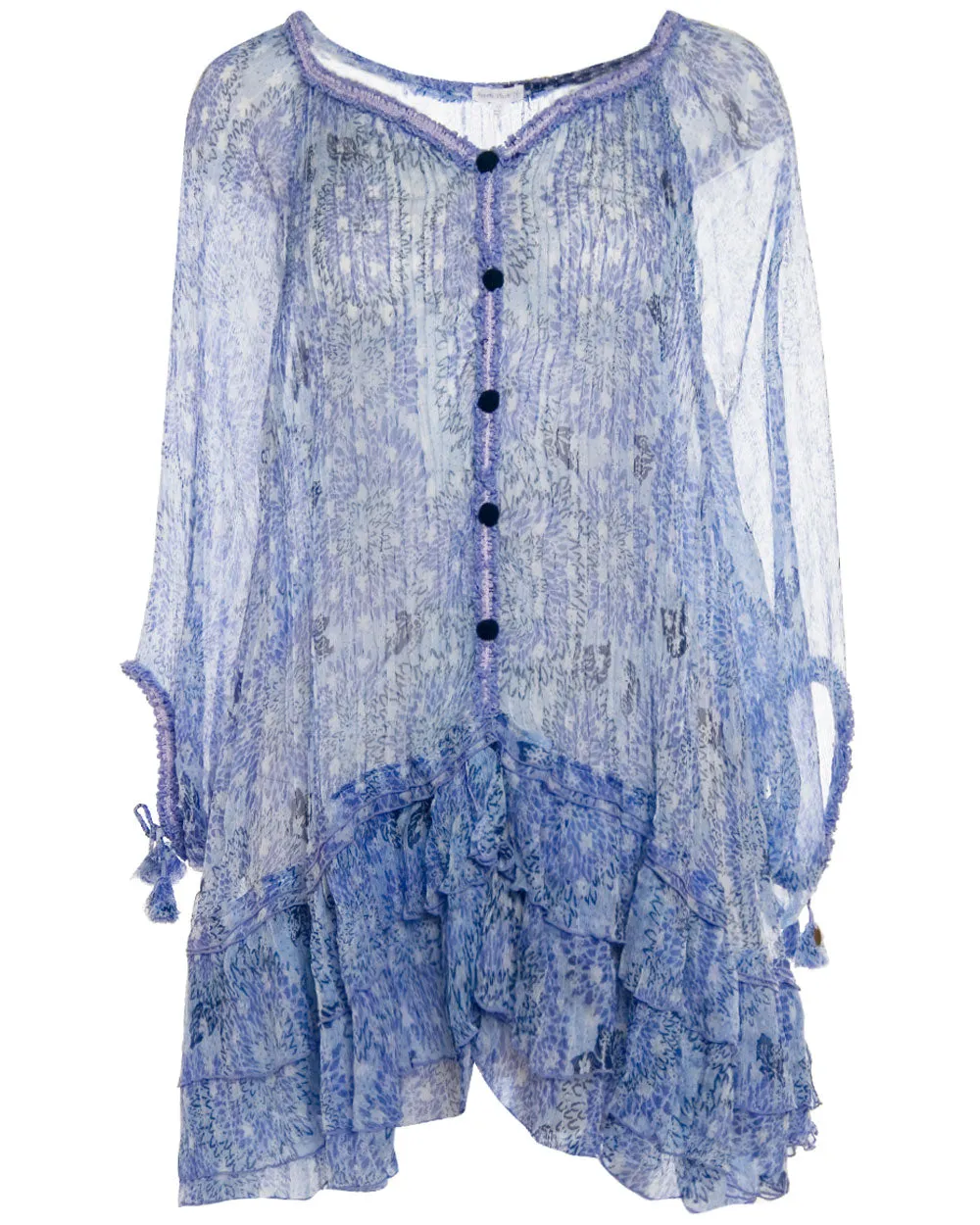 Sunflower Blue Nava Poncho