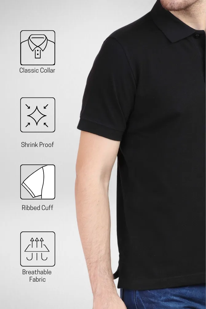 White and Black Polo T-Shirts Combo for Men