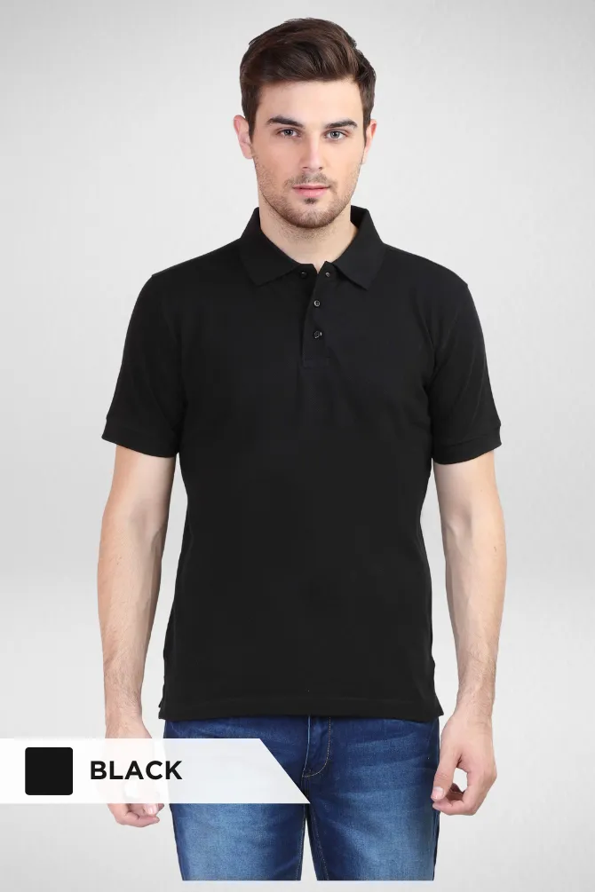 White and Black Polo T-Shirts Combo for Men