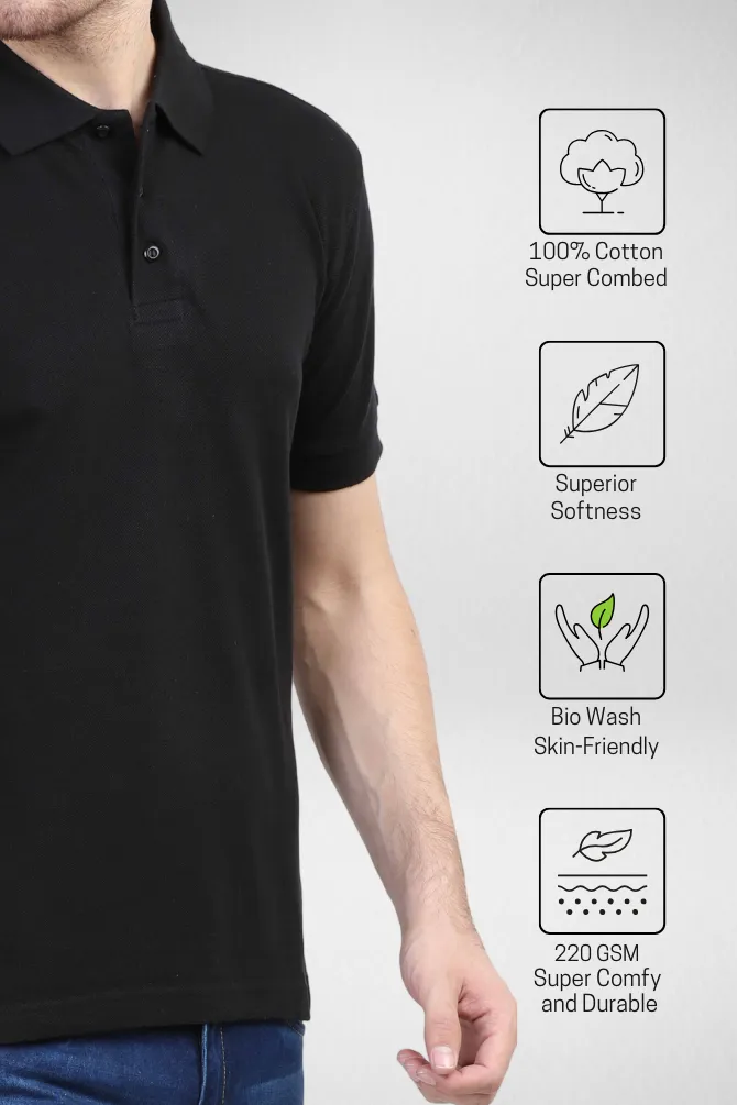 White and Black Polo T-Shirts Combo for Men