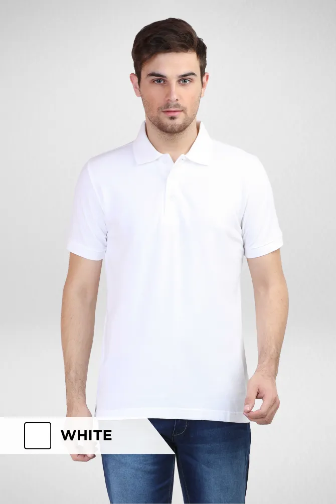 White and Black Polo T-Shirts Combo for Men