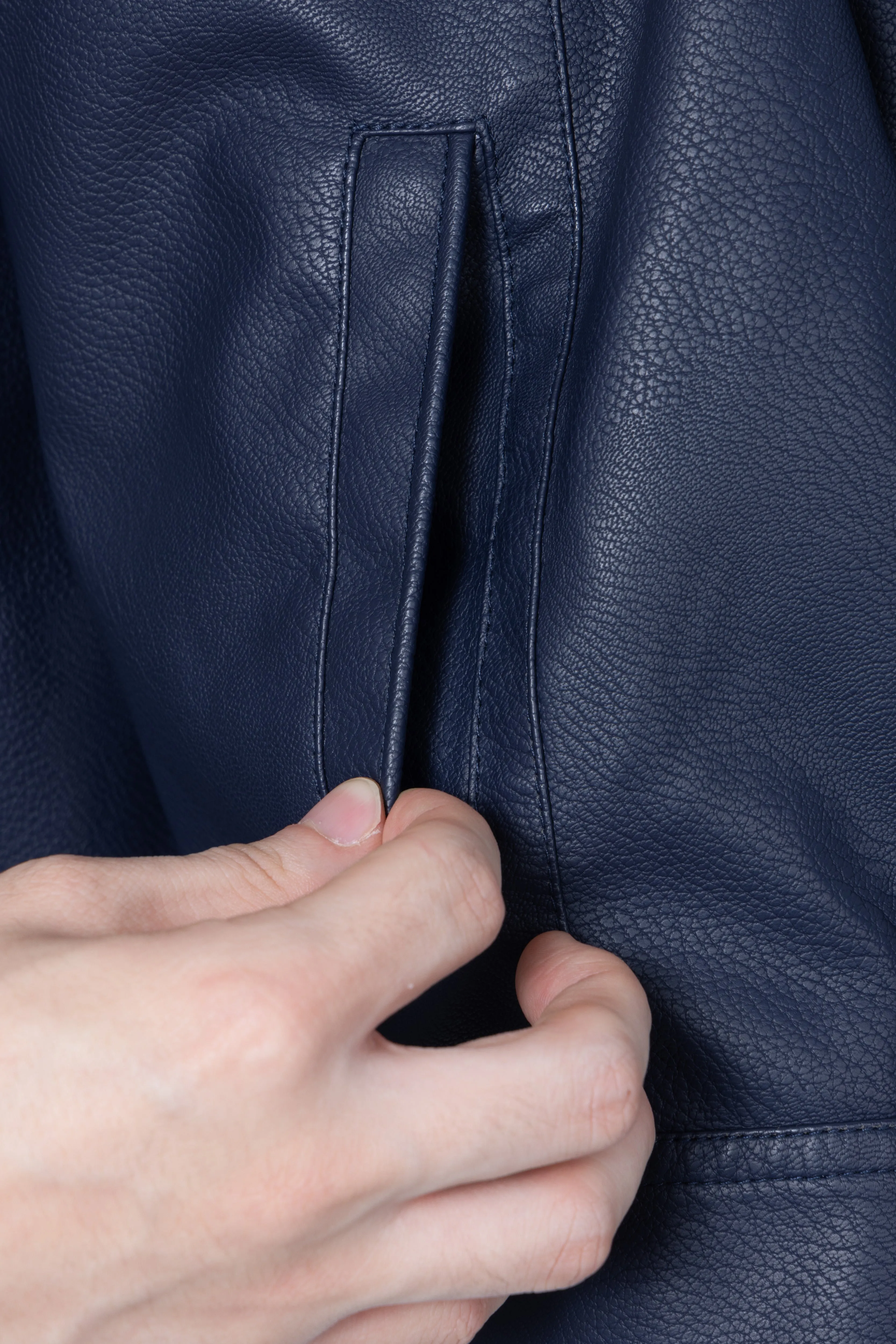 X RAY JEANS Boys Grainy PU Leather Hooded Jacket With Faux Shearling Lining